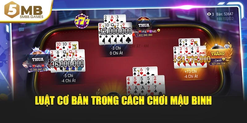 Luật cơ bản trong cách chơi Mậu Binh
